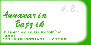 annamaria bajzik business card